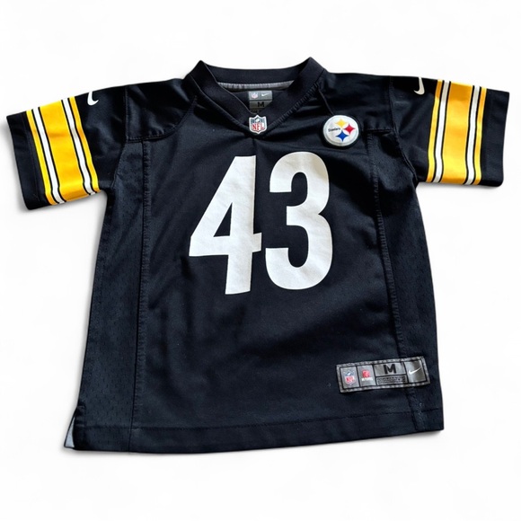 RBK Other - Kids Nike NFL Troy Polamalu #43 Steelers Jersey- Size M 5/6) On Field Black/Gold